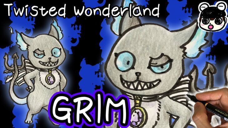 【Twisted Wonderland】How to draw Grim | step by step
