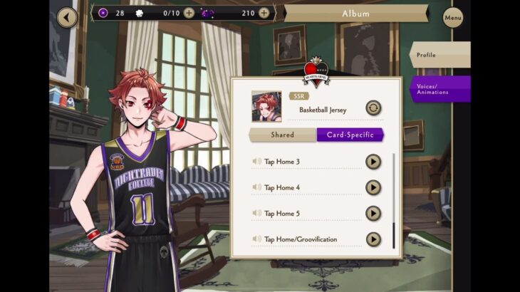 Ace Trappola『SSR  Basketball Jersey』Voices lines, Gacha & Groovification