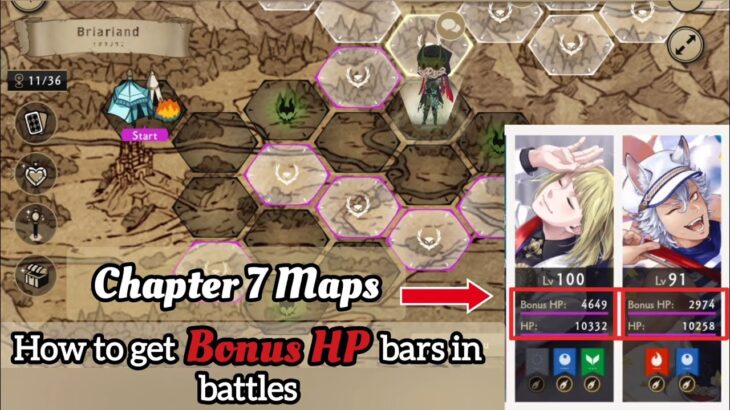 How to get Bonus Hp for battles in Chapter 7 | Twisted Wonderland Chapter 7 Maps