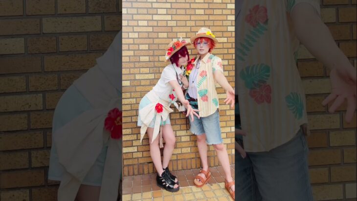 手作りスイスイでアコスタ〜！身長デカすぎて草 #disney #cosplay#ツイステコスプレ #リドルローズハート#ツイステッドワンダーランド #スイスイウェア#アコスタ池袋