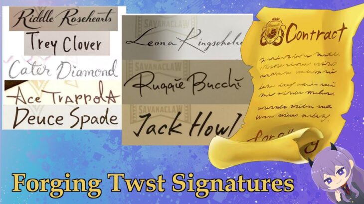 Imitating Twisted Wonderland Signatures 🖋 | Handcam Calligraphy Stream -VTuber [Koa Miyo]