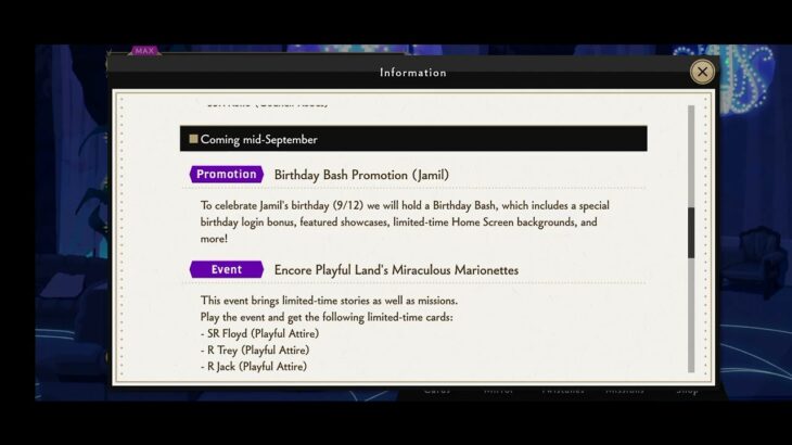 Twisted Wonderland September 2025 Updates